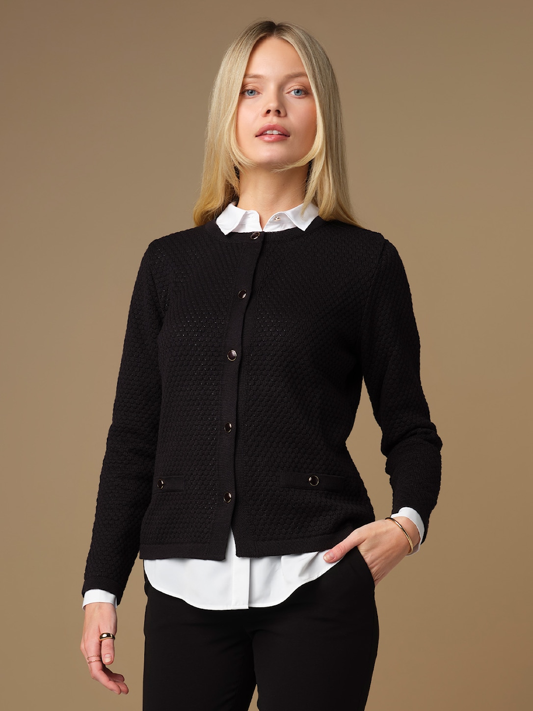 Skovhuus Kvinde Alba Cardigan Black Xxxl Sort Female XXXL