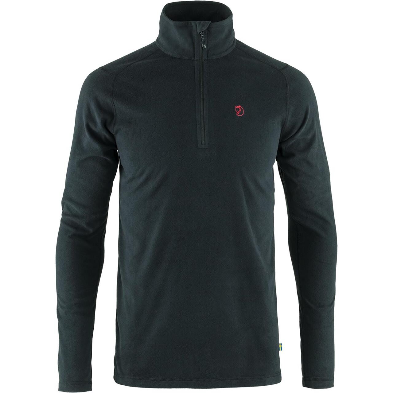 Fjallraven Mens Pine Half Zip Sort Black 550 Large Sort  XX-large