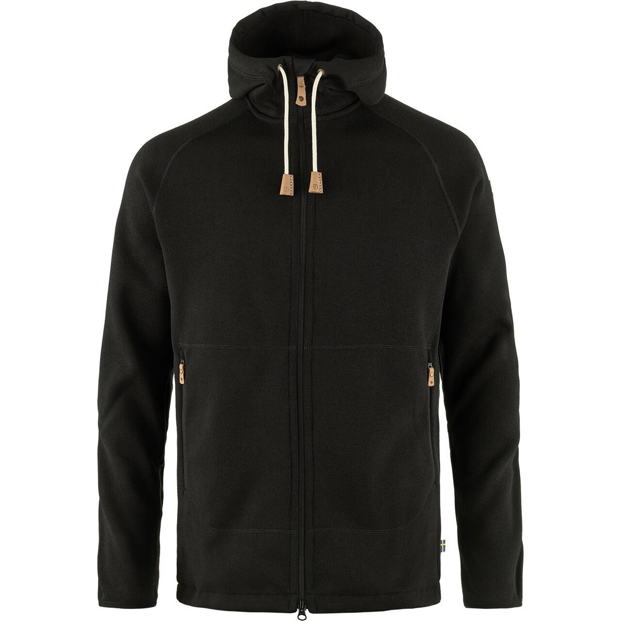 Fjallraven Mens Vik Fleece Hoodie Sort Black 550 Large Sort  X-large
