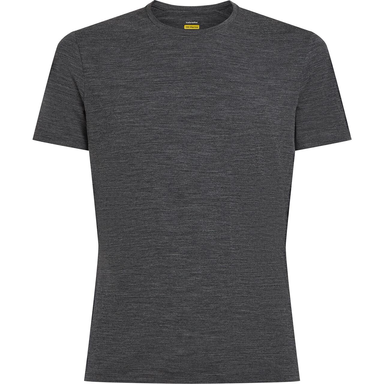 Icebreaker Mens Merino 150 Anatomica Crewe Grå Jet Hthr Large Grå (JET HTHR)  XX-large
