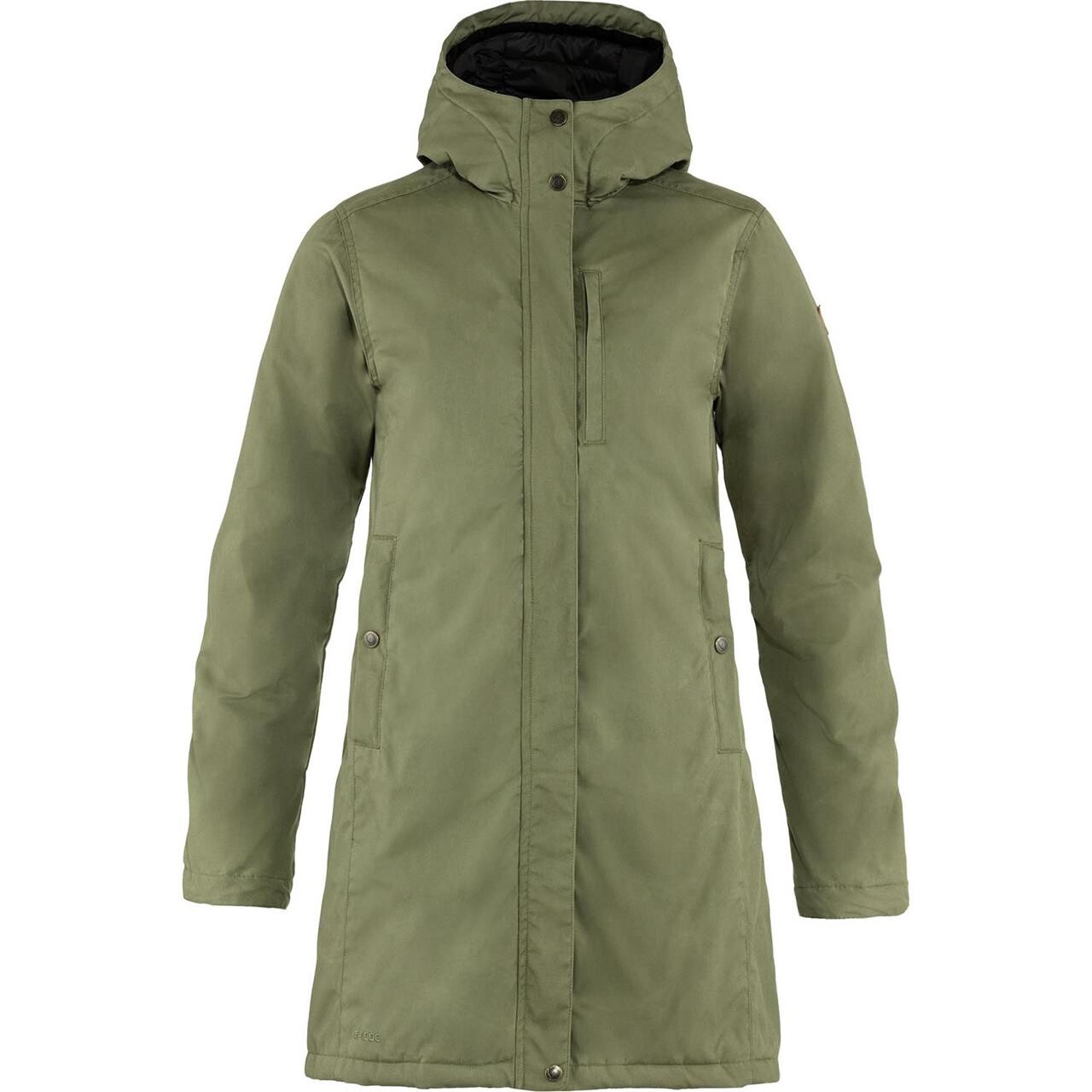 Fjallraven Womens Kiruna Padded Parka Brun Black Oak 294 Large Sort  XX-large