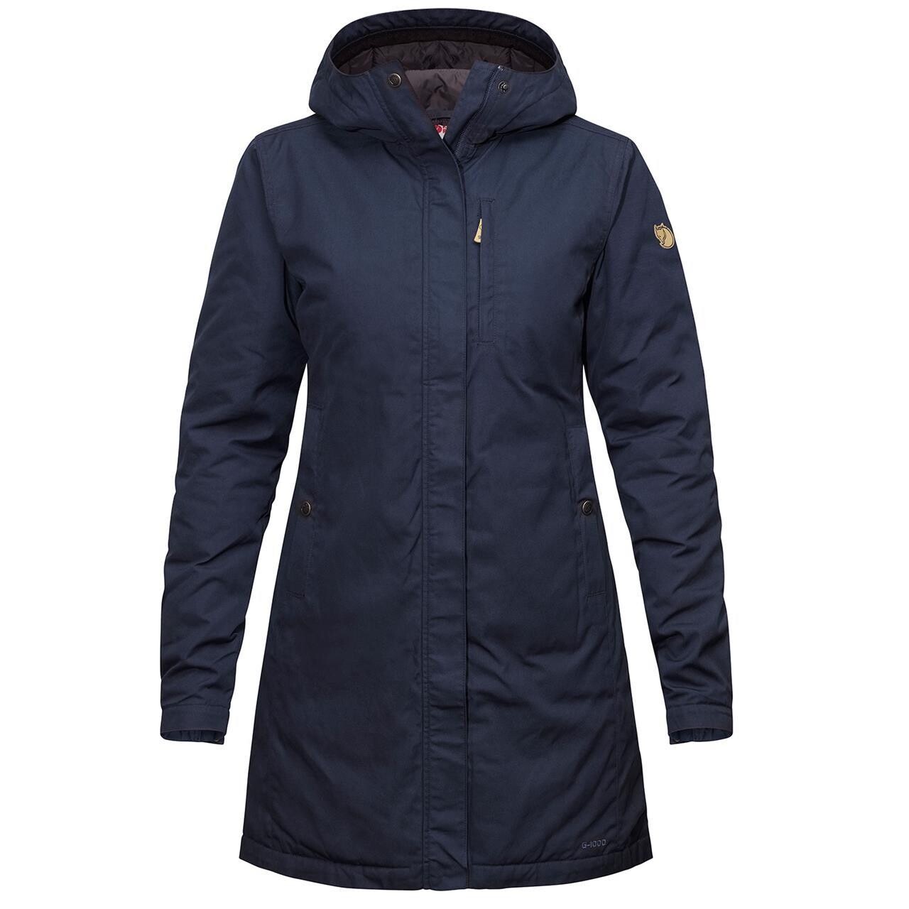 Fjallraven Womens Kiruna Padded Parka Blå Dark Navy 555 Large Blå (DARK NAVY/  XX-large