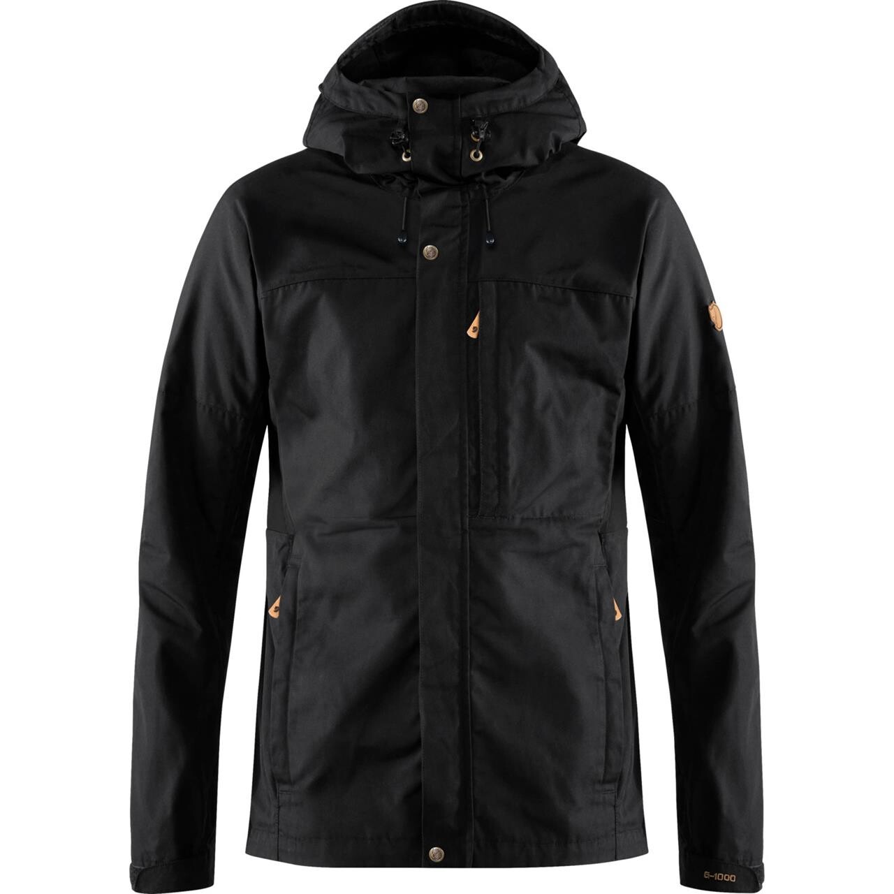 Fjallraven Mens Kaipak Jacket Sort Black 550 Large Sort  XX-large
