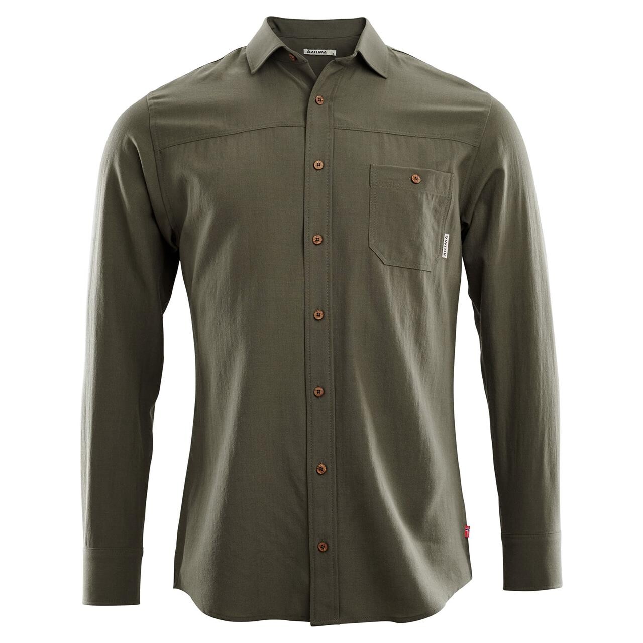 Aclima Mens Woven Wool Shirt Grøn Ranger Green Large Grøn  XX-large