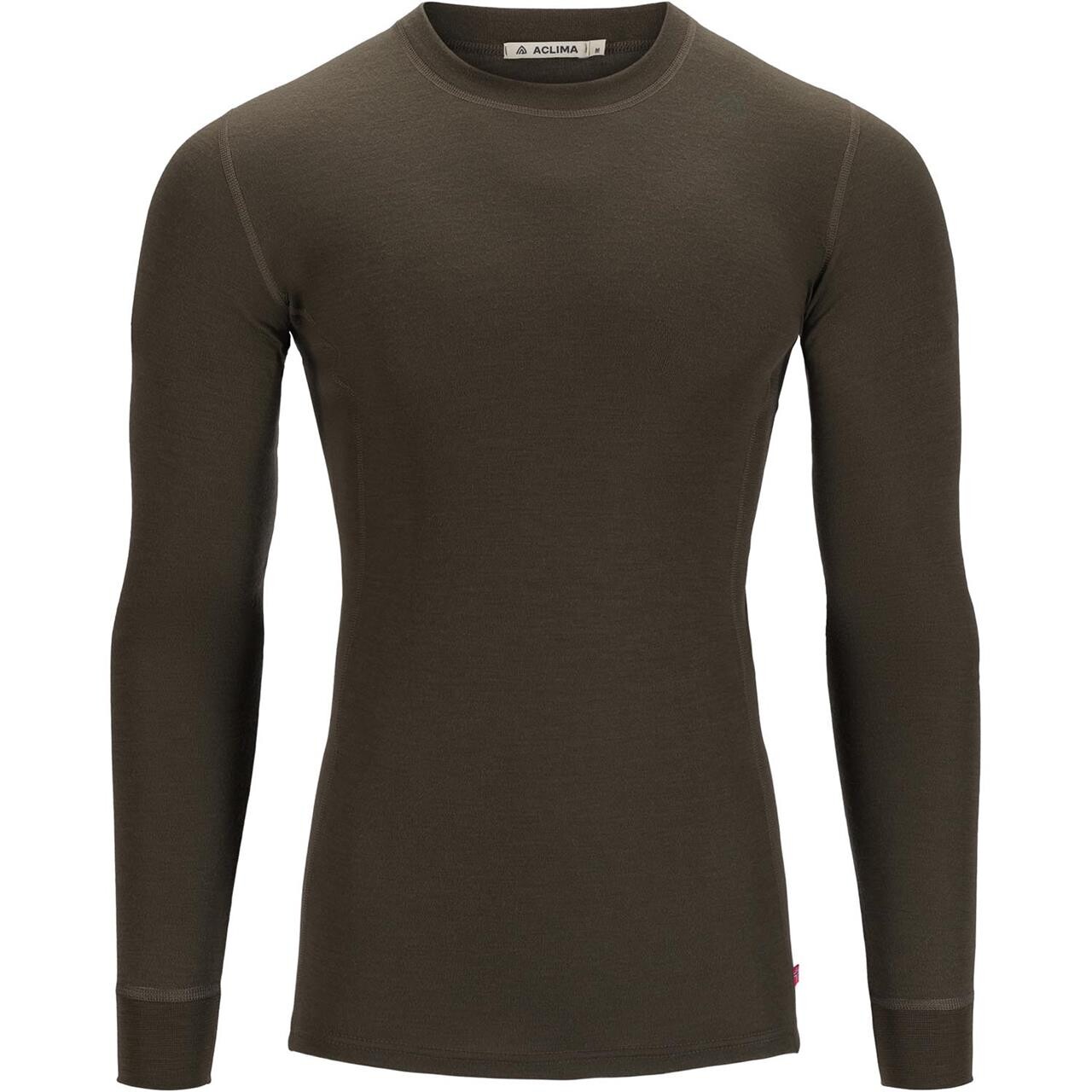 Aclima Mens Warmwool Crew Neck Shirt Grøn Tarmac Large Grøn  XX-large