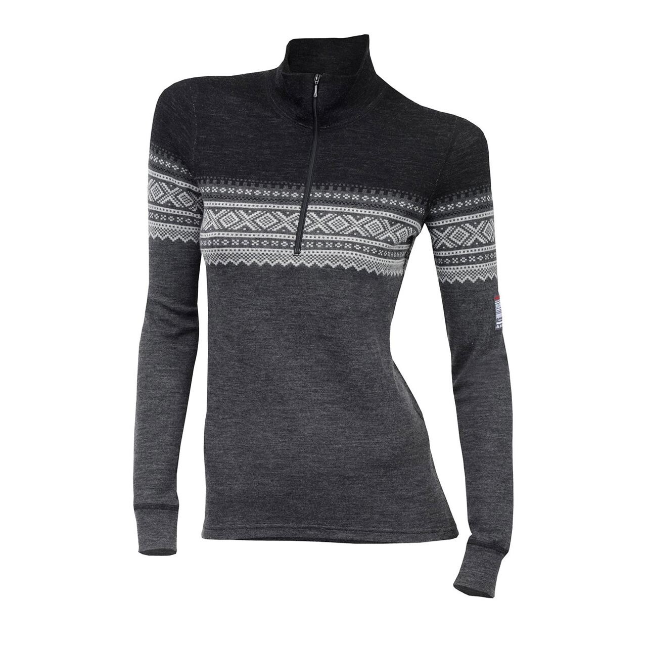 Aclima Womens Designwool Marius Mockneck Grå Norefjell Large Grå (NOREFJELL)  XX-large