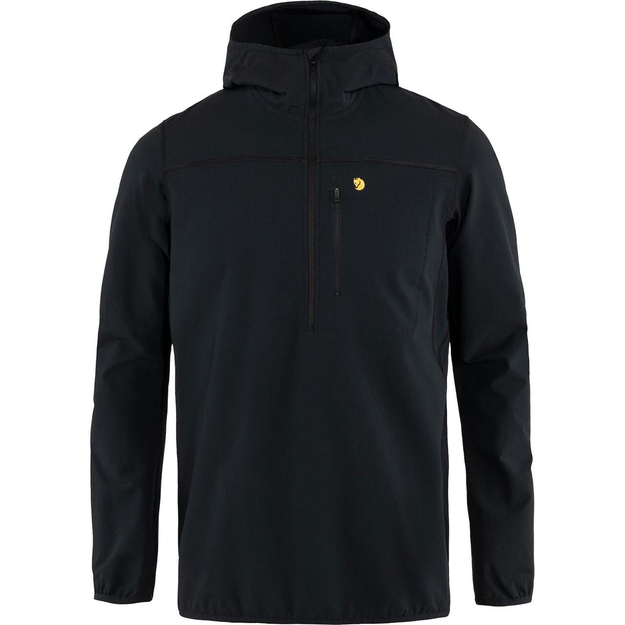 Fjallraven Mens Bergtagen Stretch Half Zip Sort Black 550 Large Sort  X-large