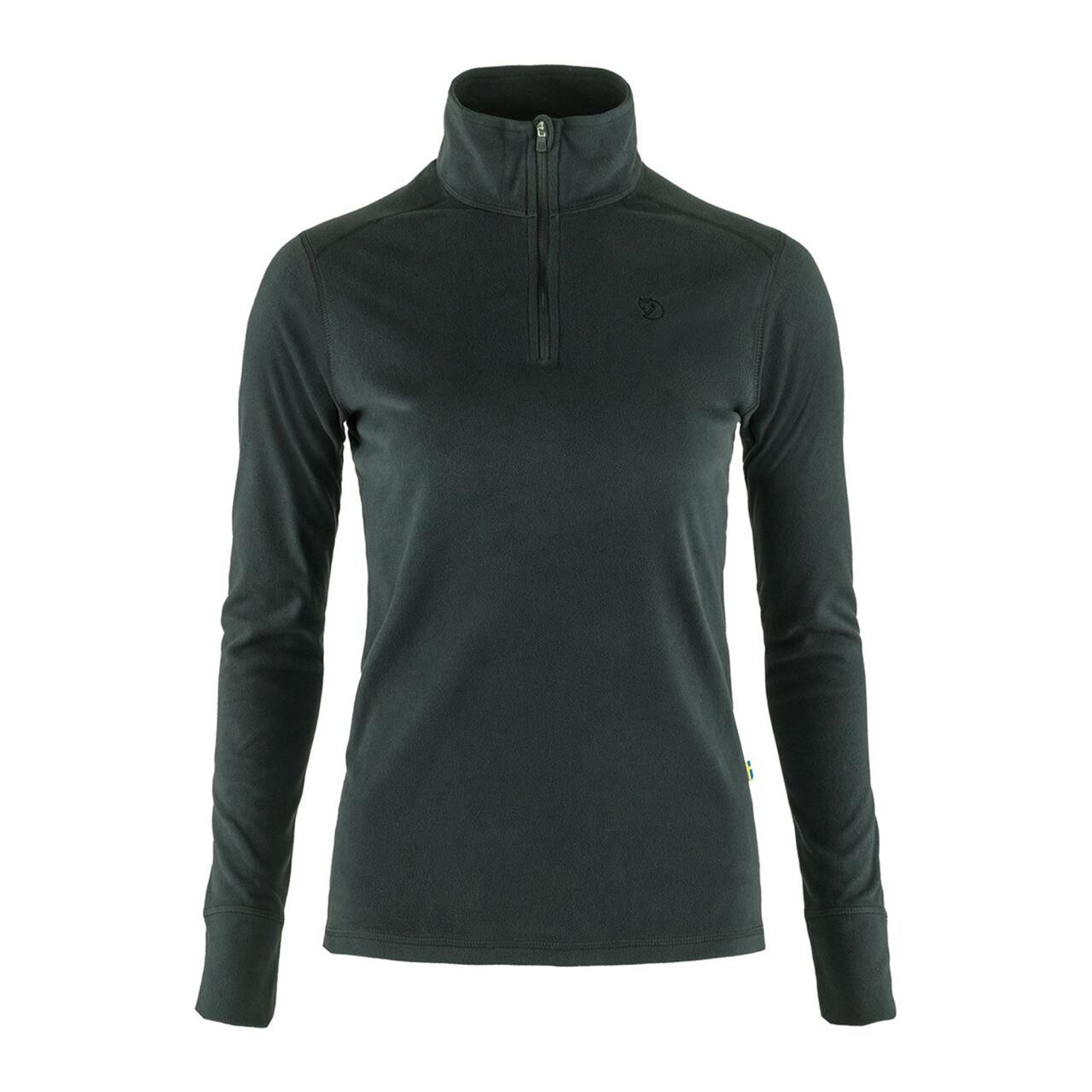 Fjallraven Womens Skare Half Zip Sort Black 550 Large Sort  X-large