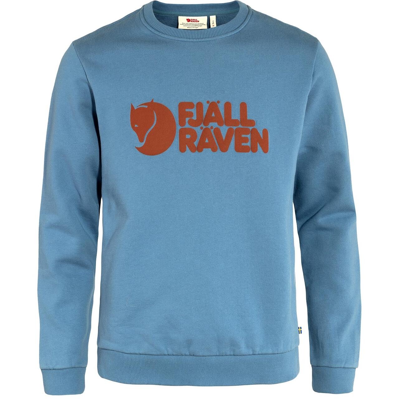 Fjallraven Mens Fjallraven Logo Sweater Blå Dawn Blue 543 Large Blå (DAWN BLUE/  X-large