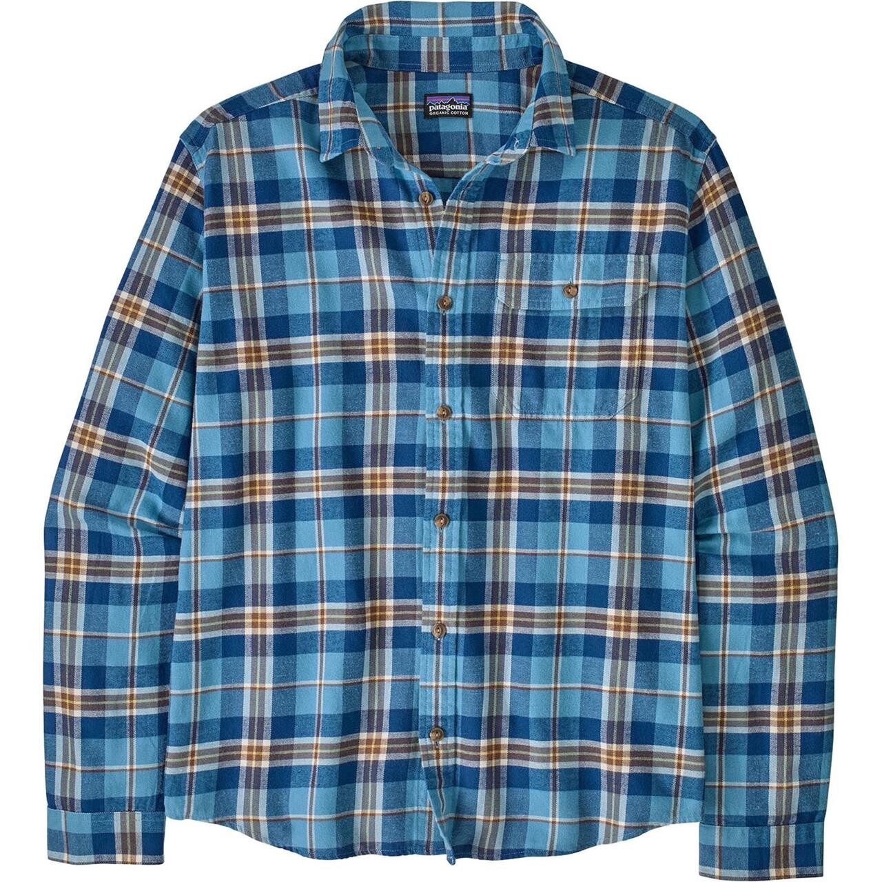 Patagonia Mens Fjord Flannel Shirt Blå Prime:shore Blue Large Blå (PRIME:SHOR  X-large