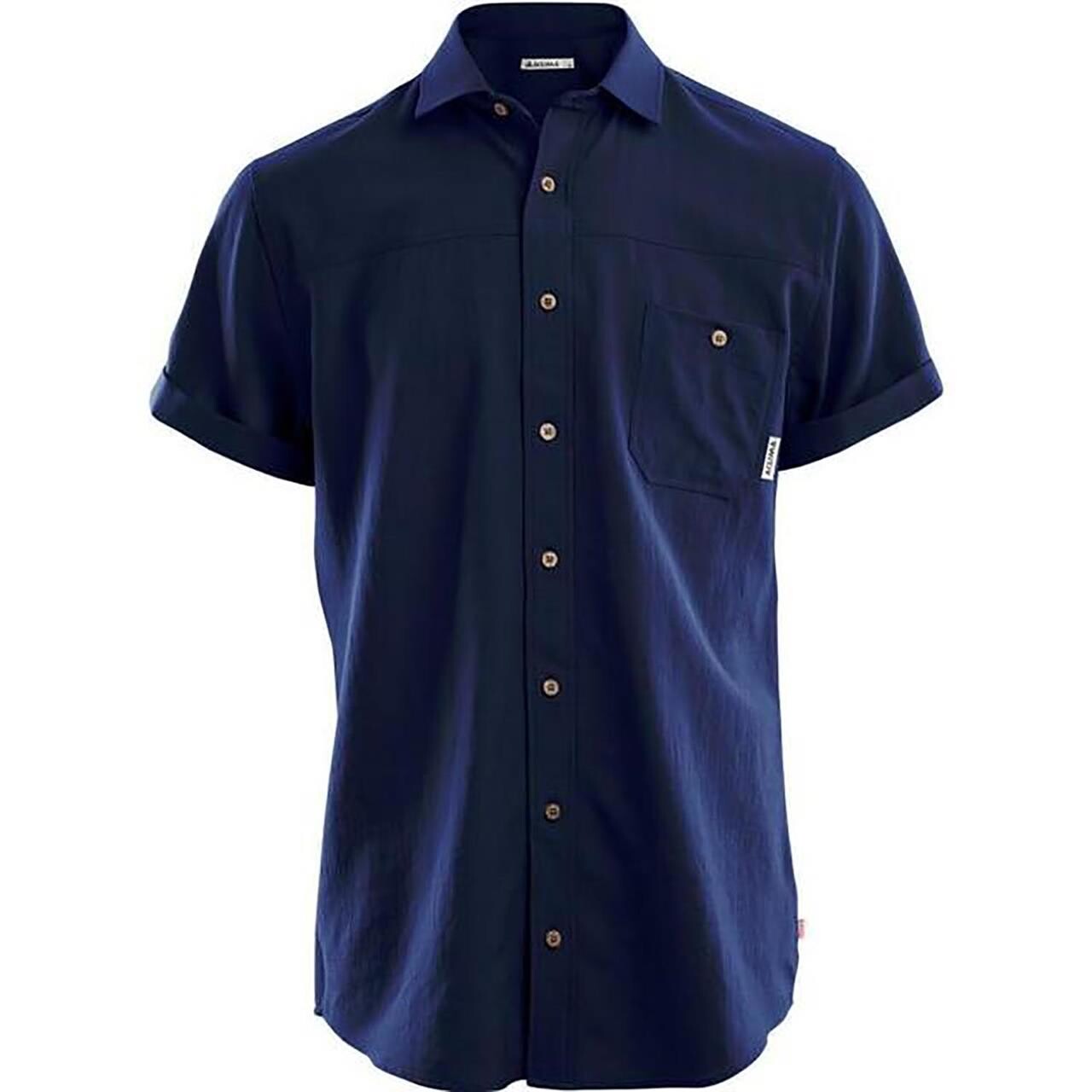 Aclima Mens Leisurewool Short Sleeve Shirt Blå Navy Blazer Large Blå (NAVY BLAZE  XX-large