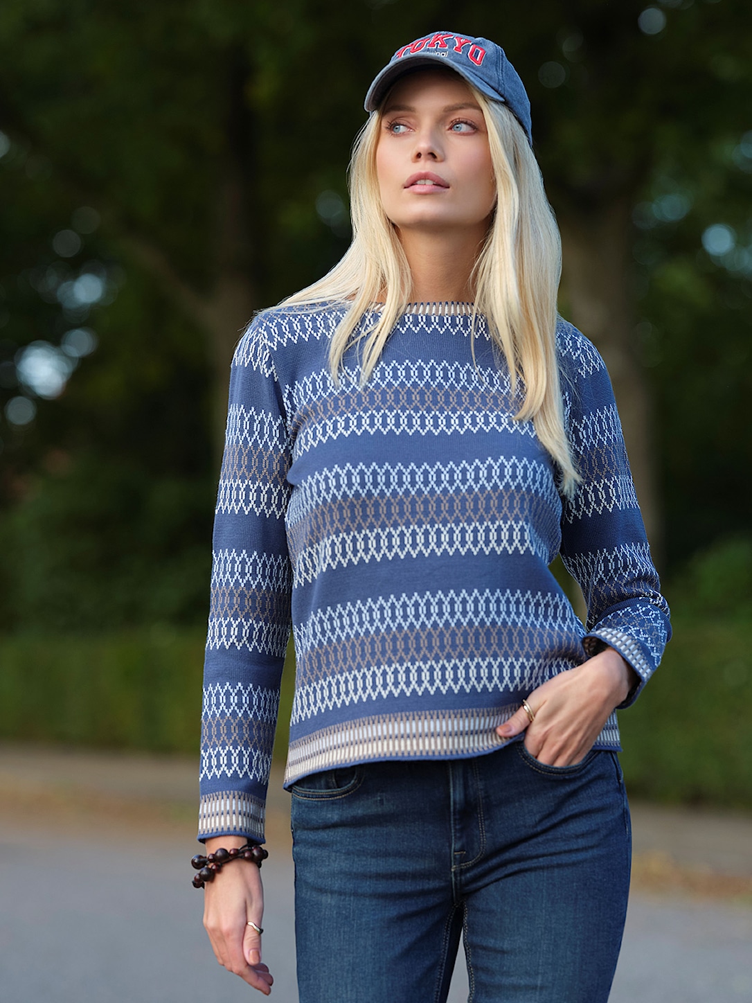 Skovhuus Kvinde Lea Striktrøje Jeans Blue Xxxl Jeans Blue Female XXXL