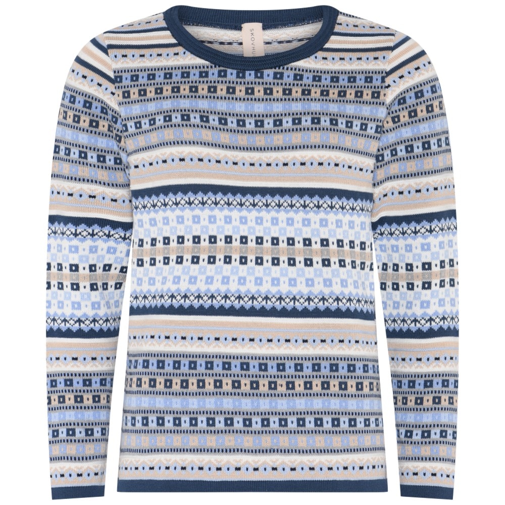 Skovhuus Kvinde Kristine Striktrøje Blue Light Blue Xxxl Blue / Light Bl Female XXXL