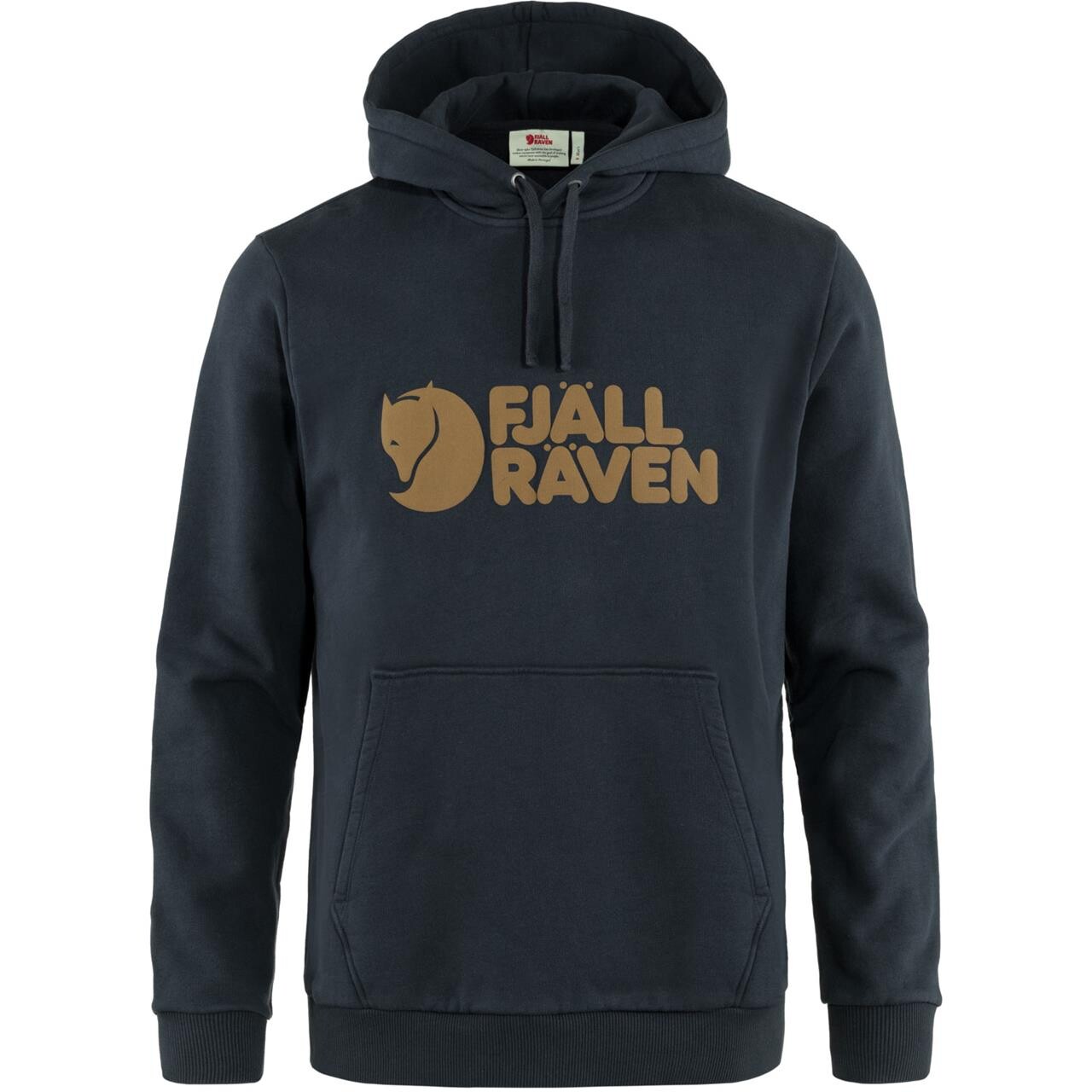 Fjallraven Mens Fjallraven Logo Hoodie Blå Dark Navy 555 Large Blå (DARK NAVY/  XX-large