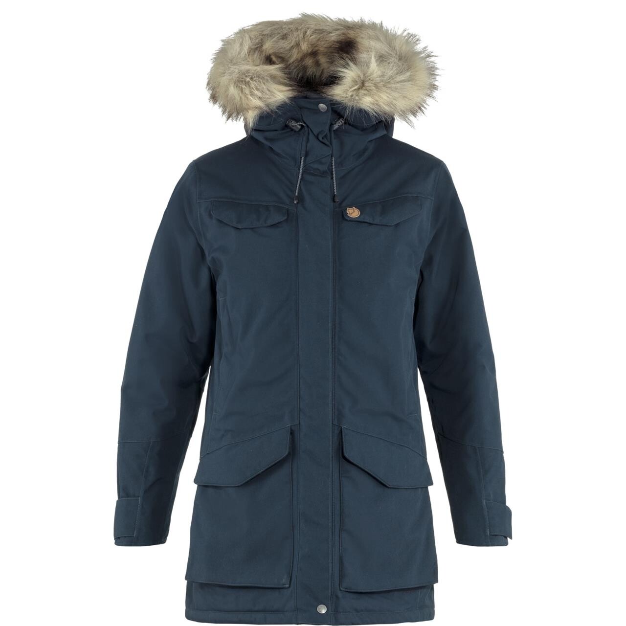 Fjallraven Womens Nuuk Parka Brun Black Oak 294 Large Sort  XX-large