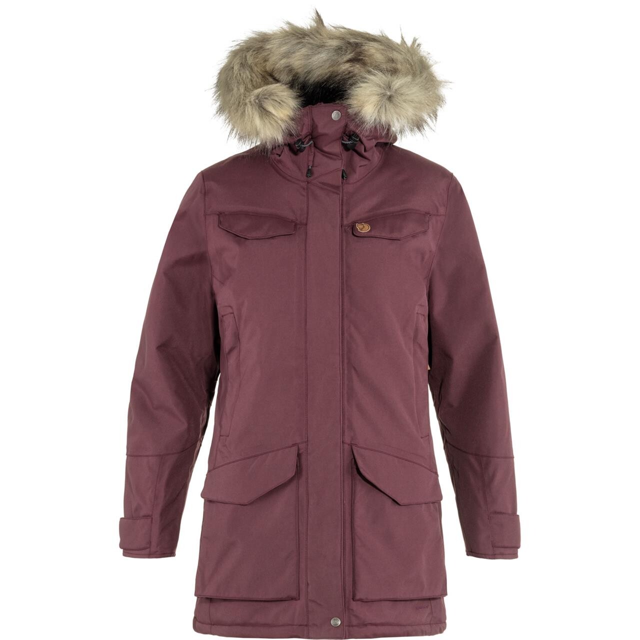 Fjallraven Womens Nuuk Parka Rød Port 357 Large Rød (PORT/357)  X-large