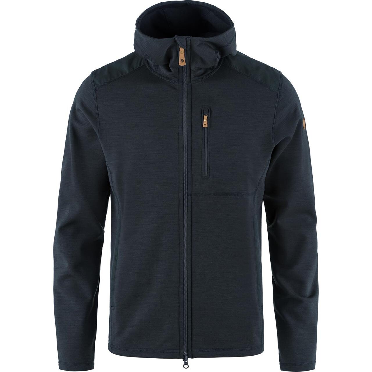 Fjallraven Mens Keb Fleece Hoodie Blå Dark Navy 555 Large Blå (DARK NAVY/  XX-large