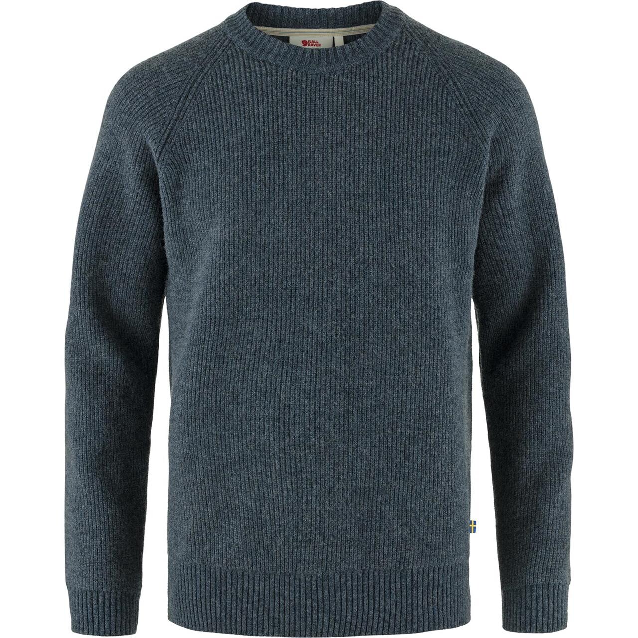 Fjallraven Mens Vik Rib Sweater Blå Navy 560 Large Blå (NAVY/560)  XX-large