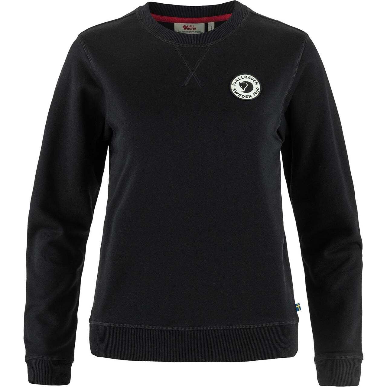 Fjallraven Womens 1960 Logo Badge Sweater Sort Black 550 Large Sort  X-large