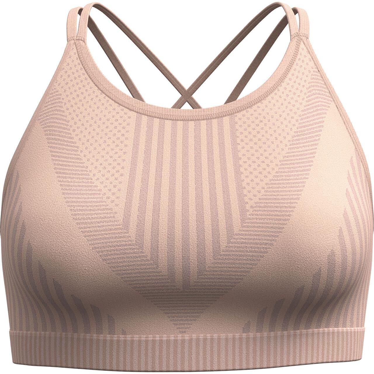 Smartwool Womens Intraknit Strappy Bra Lyserød Pink Sugar Heather Large Pink  X-large