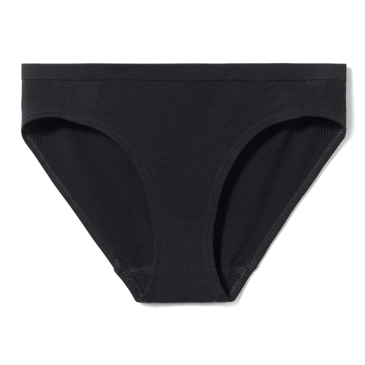 Smartwool Womens Intraknit Bikini Sort Black Large Sort  X-large