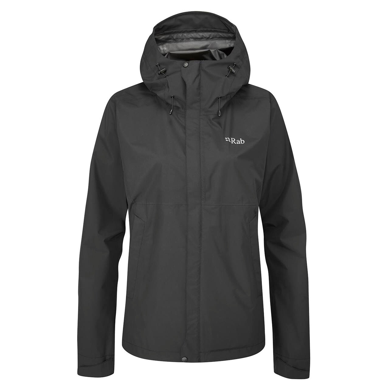 Rab Womens Downpour Eco Jacket Sort Black Large Sort  X-large