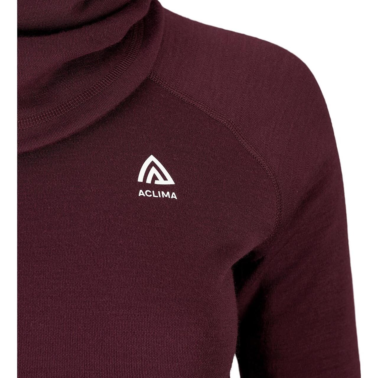 Aclima Womens Warmwool Hoodsweater Lilla Fig Large Lilla (FIG)  XX-large