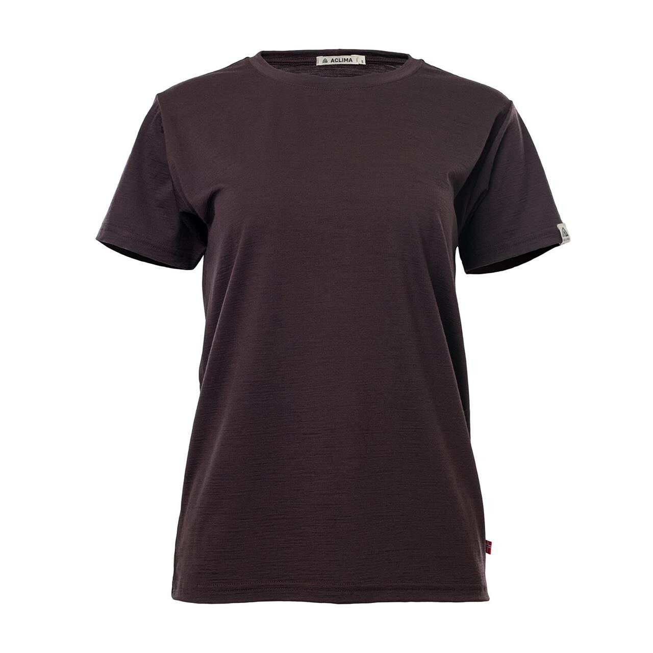 Aclima Womens Lightwool 180 Classic Tee Lilla Chocolate Plum Large Lilla (CHOCOLAT  XX-large
