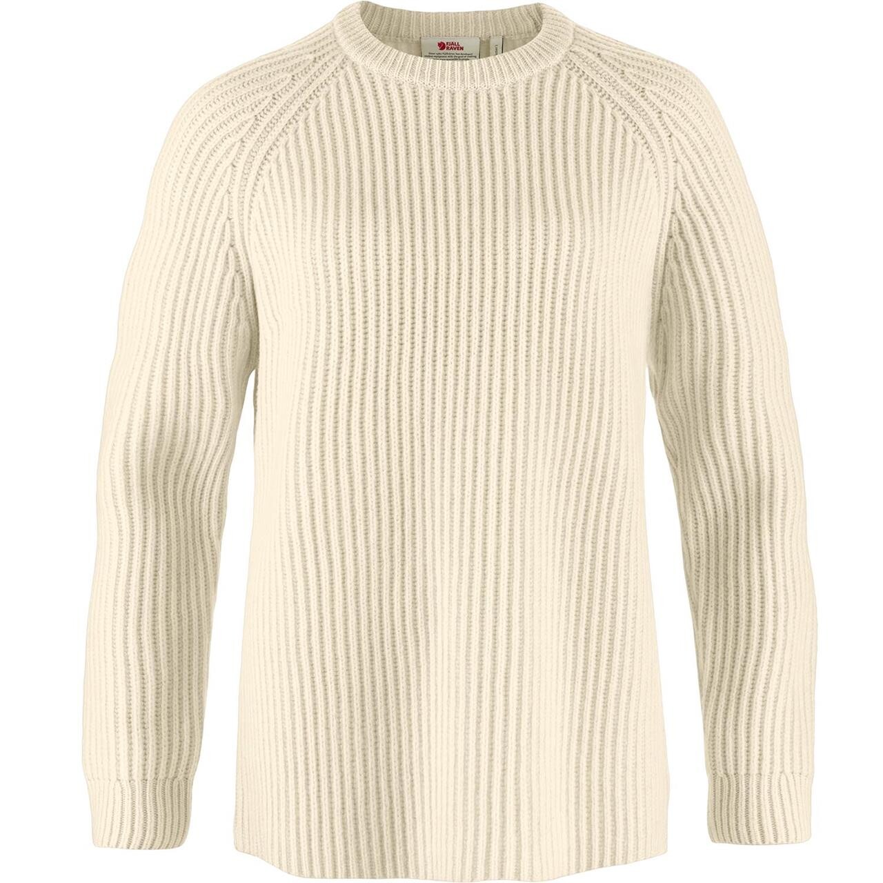 Fjallraven Womens Vik Rib Sweater Hvid Chalk White 113 Large Hvid  X-large