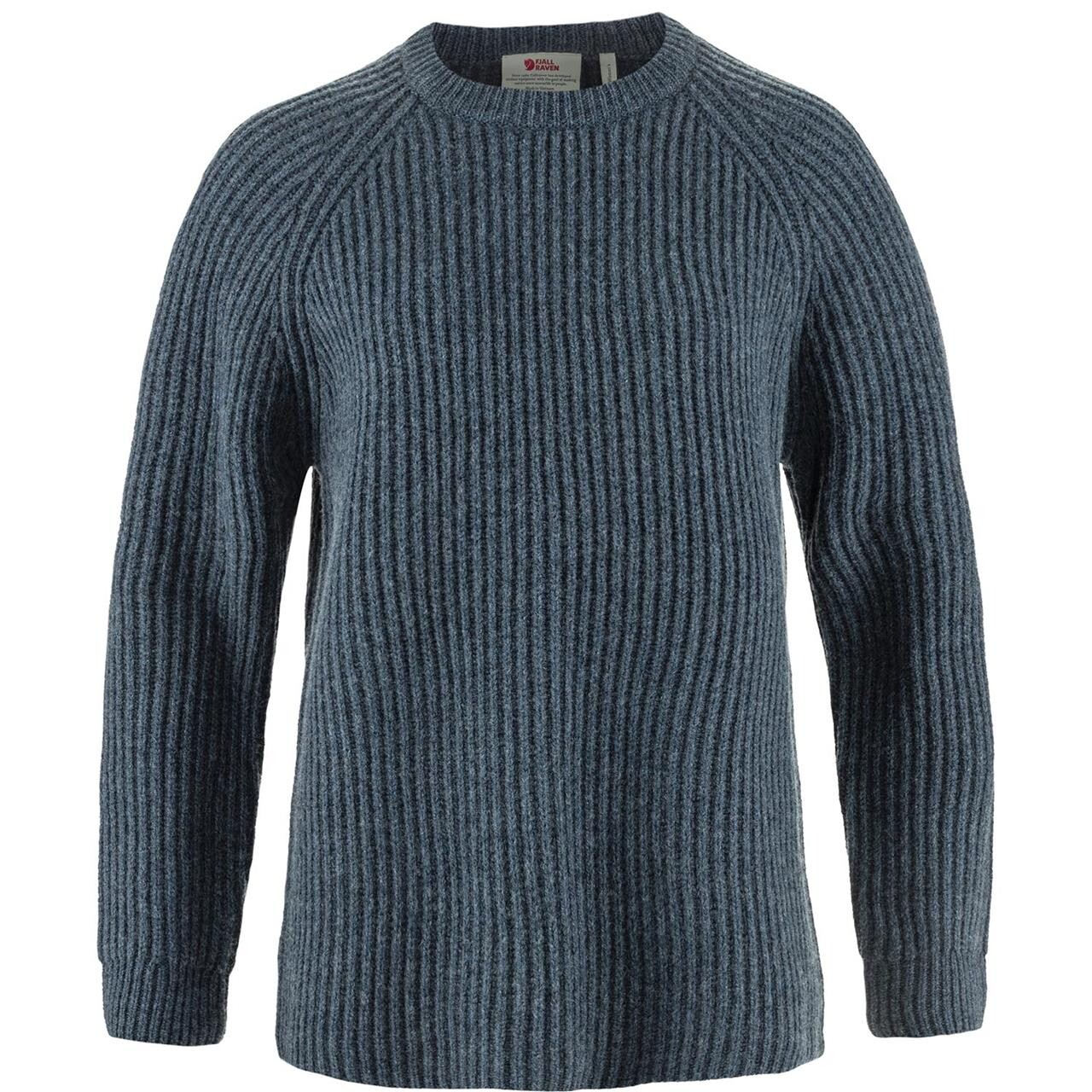 Fjallraven Womens Vik Rib Sweater Blå Navy 560 Large Blå (NAVY/560)  X-large