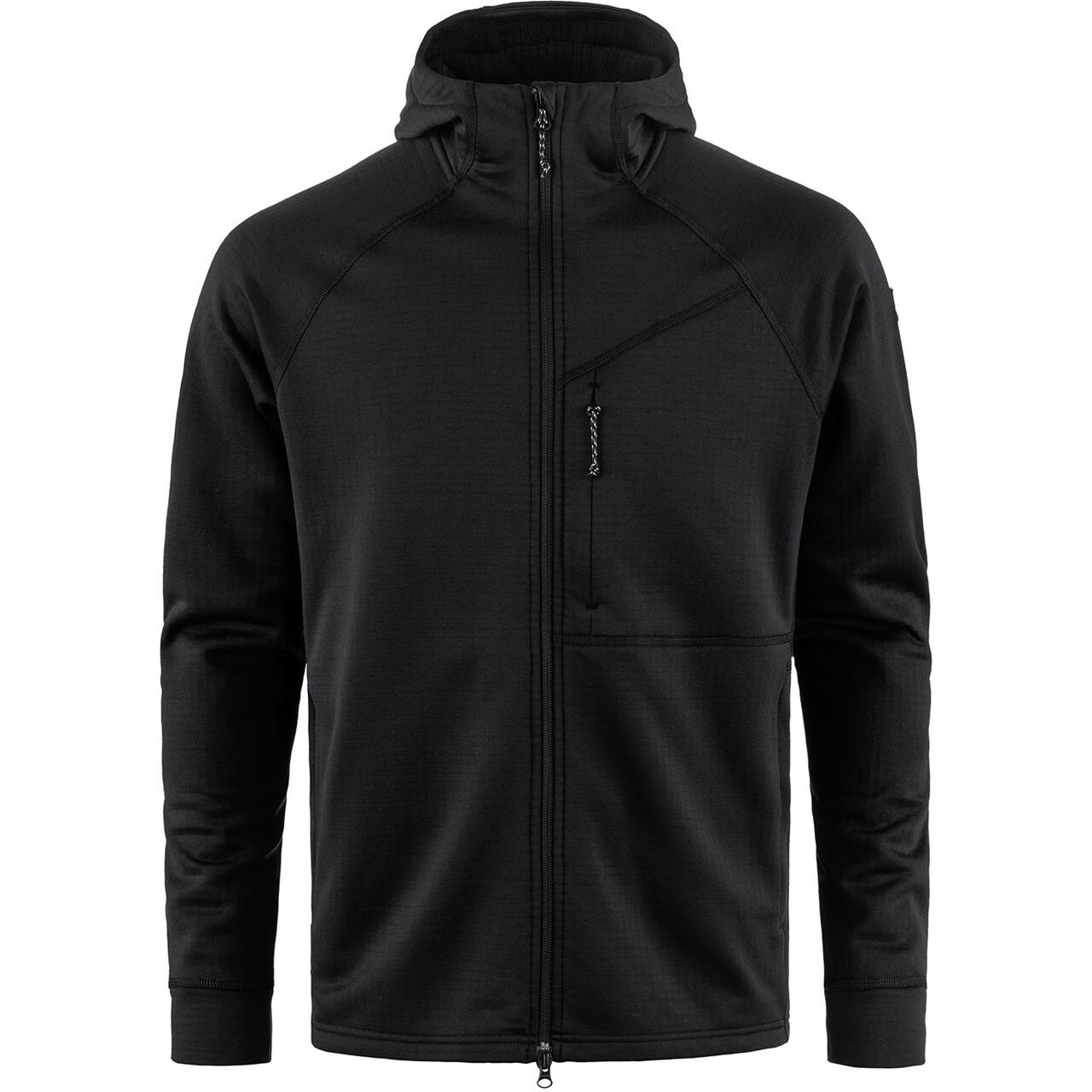 Fjallraven Mens Abisko Grid Fleece Hoodie Sort Black 550 Large Sort  X-large