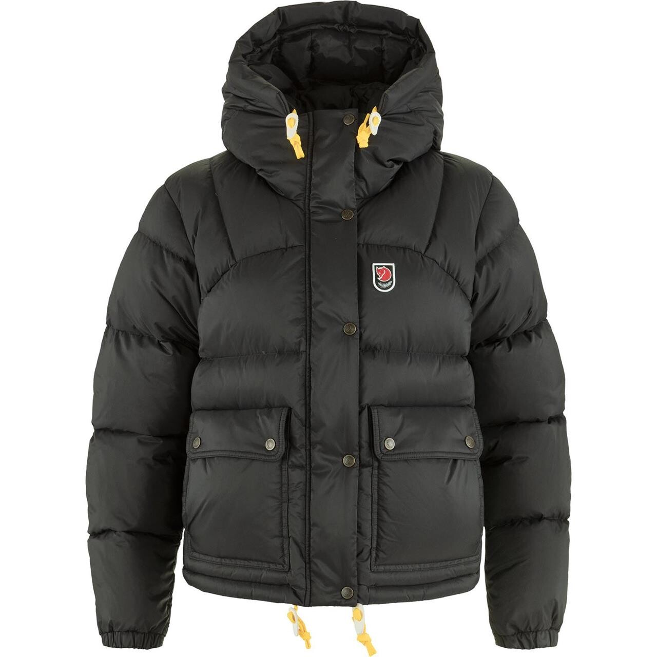 Fjallraven Womens Expedition Down Cropped Jacket Sort Black 550 Large Sort  X-large
