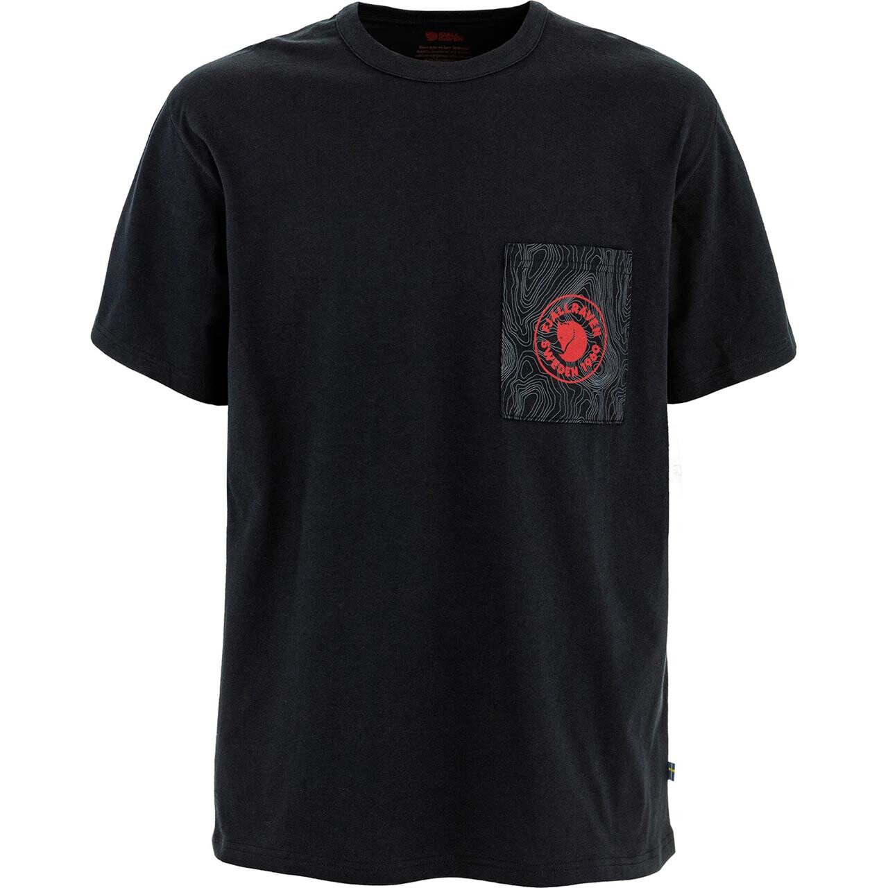 Fjallraven Mens Logo Pocket Shirt Sort Black 550 Large Sort  XX-large