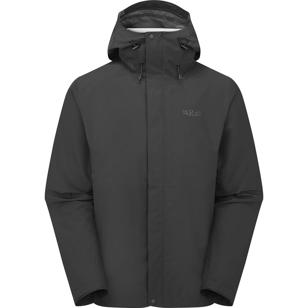 Rab Mens Downpour Jacket Sort Black Large Sort  X-large