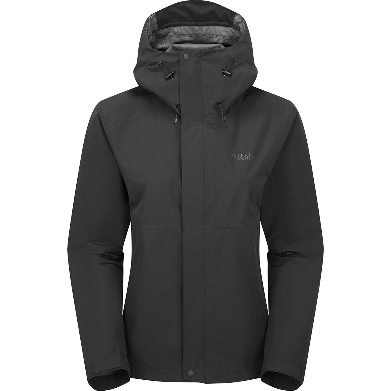 Rab Womens Downpour Jacket Sort Black Large Sort  X-large