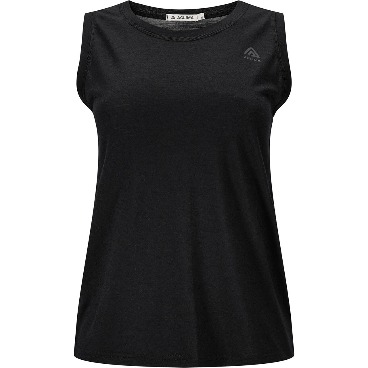 Aclima Womens Lightwool 140 Singlet Sort Jet Black Large Sort  XX-large