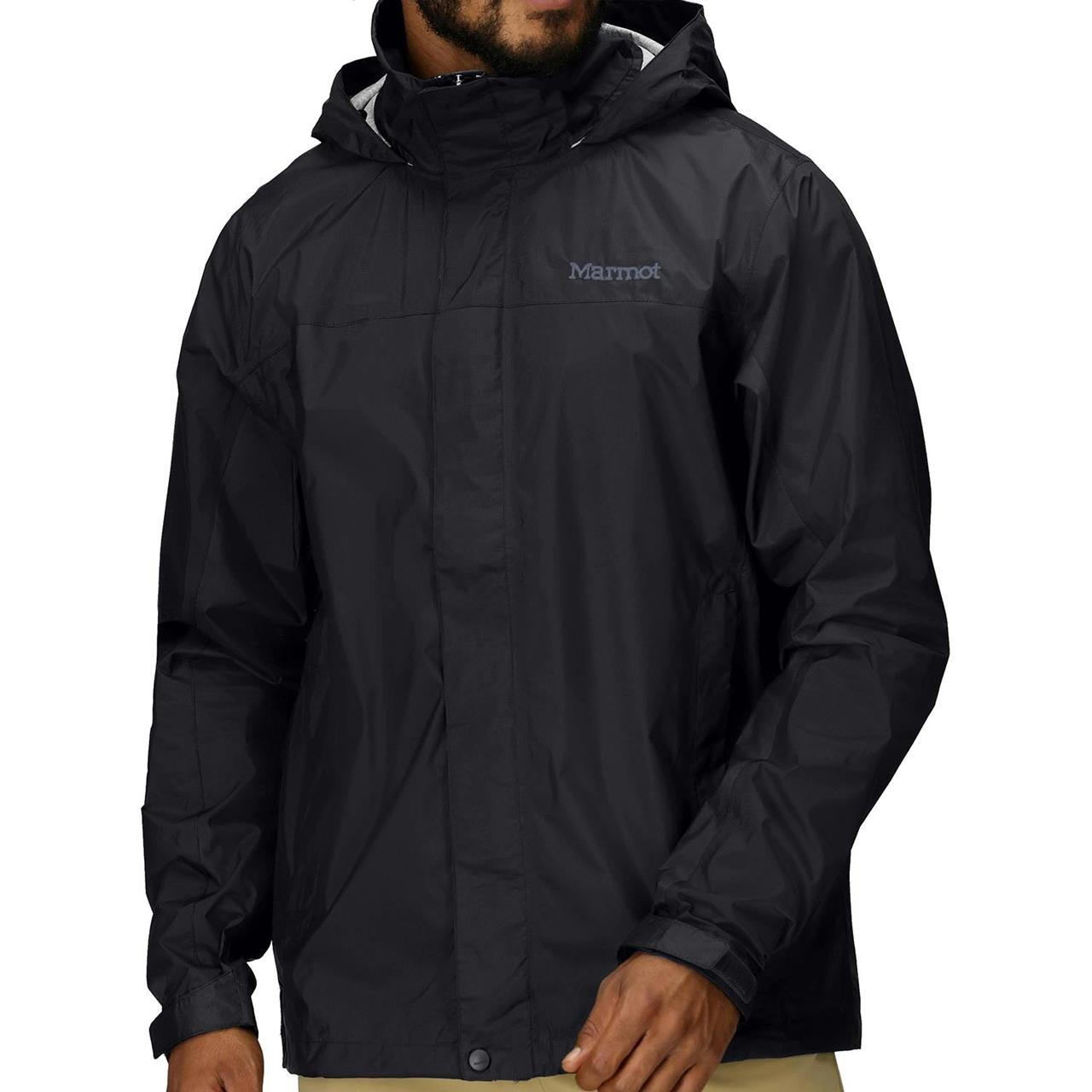 Marmot Mens Precip Eco Jacket Sort Black Large Sort  XX-large