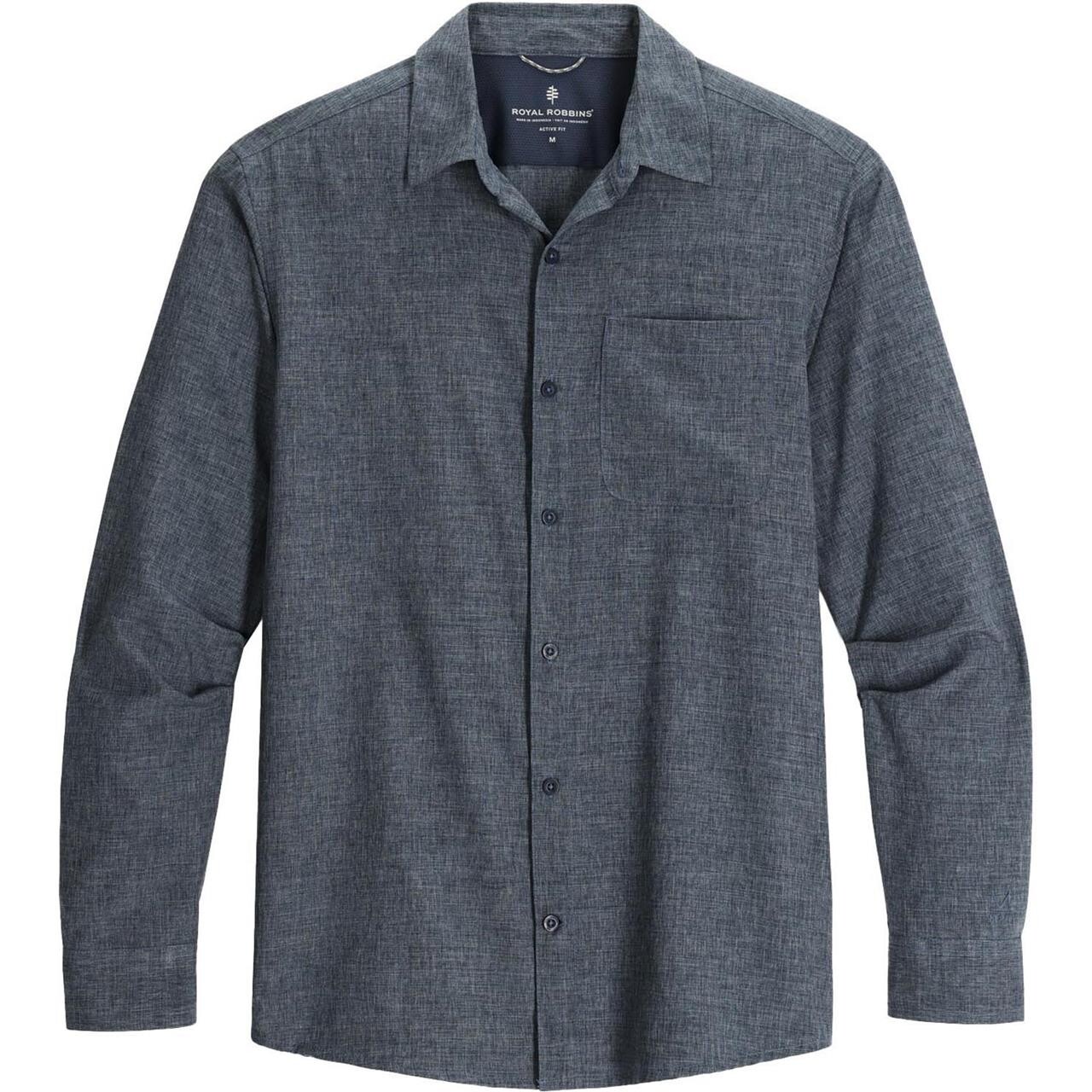 Royal Robbins Mens & Lite Blå Deep Blue Htr Large Blå (DEEP BLUE  XX-large