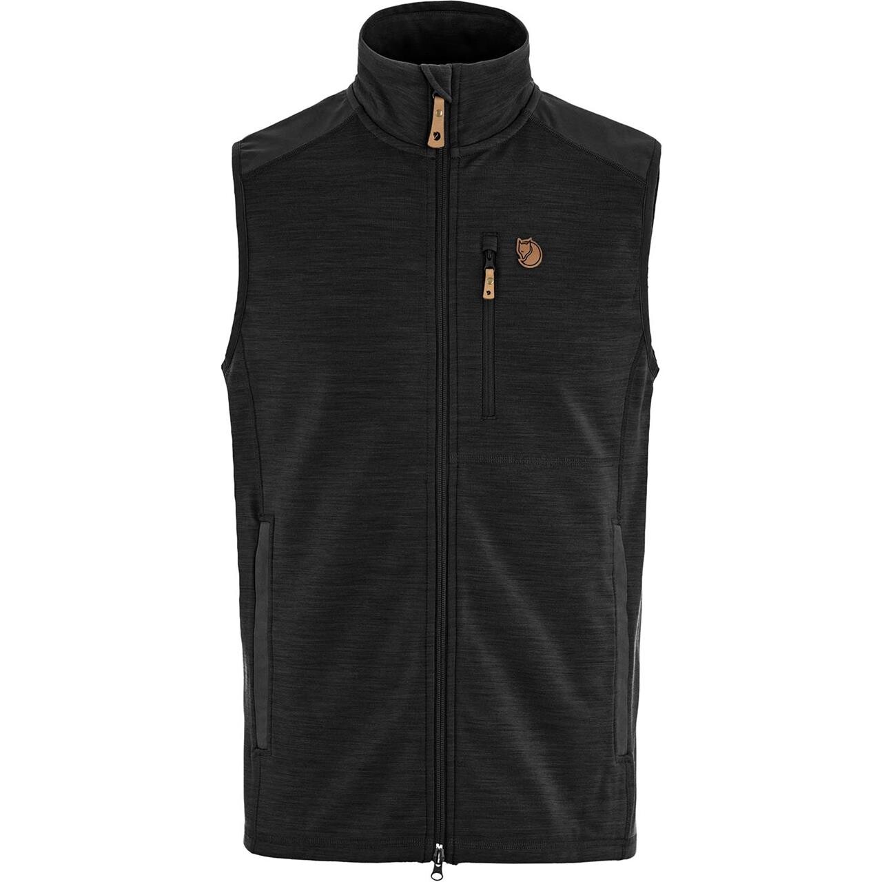 Fjallraven Mens Keb Fleece Vest Sort Black 550 Large Sort  XX-large