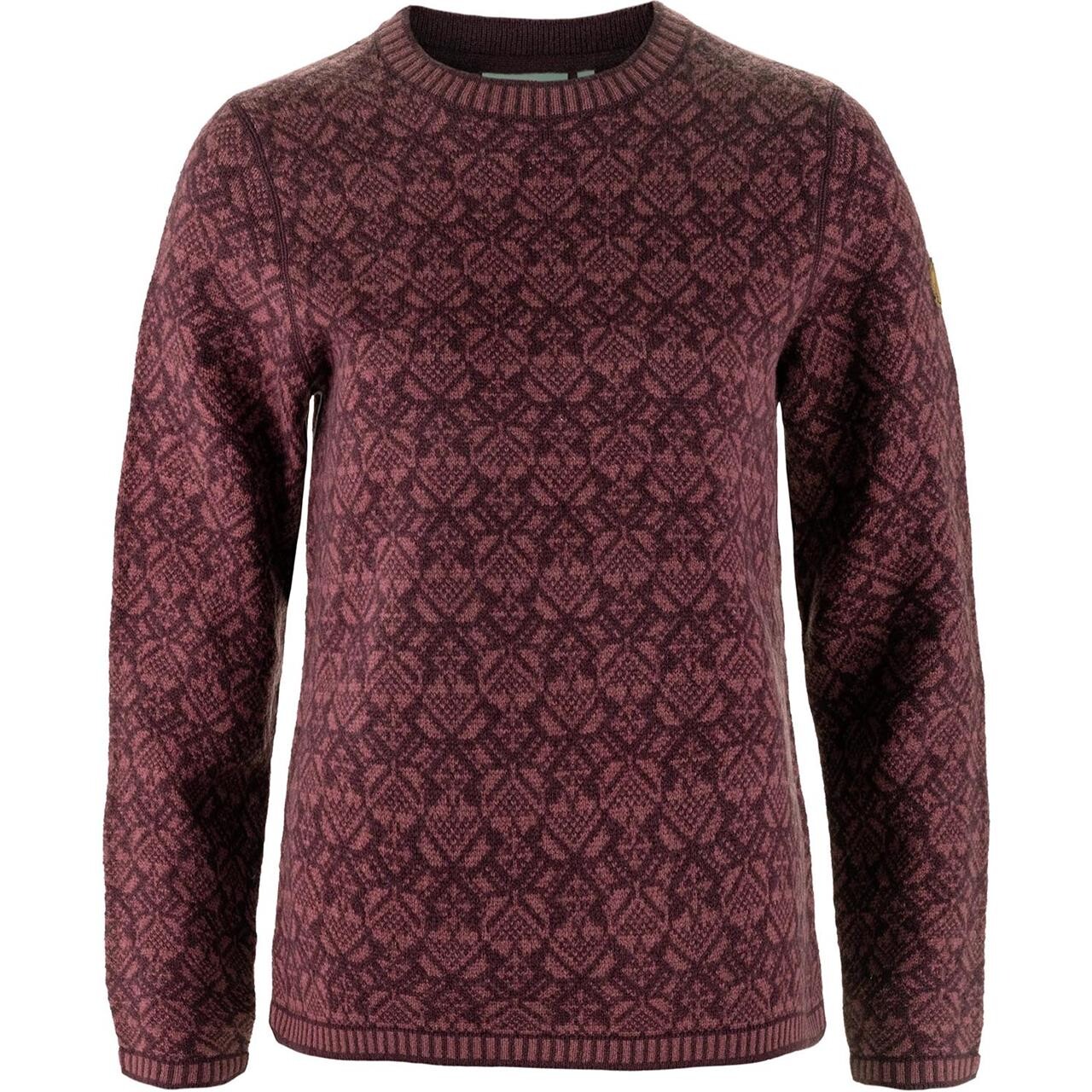Fjallraven Womens Snow Round Neck Sweater Rød Port 357 Large Rød (PORT/357)  X-large