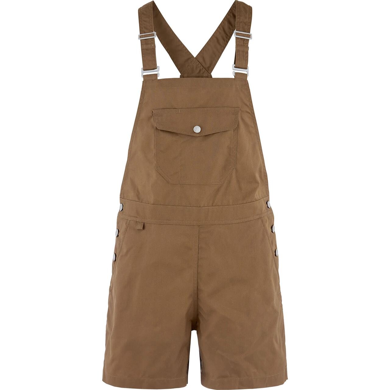 Fjallraven Womens Vardag Dungaree Shorts Brun Wood Brown 265 Large Brun (WOOD BROW  X-large