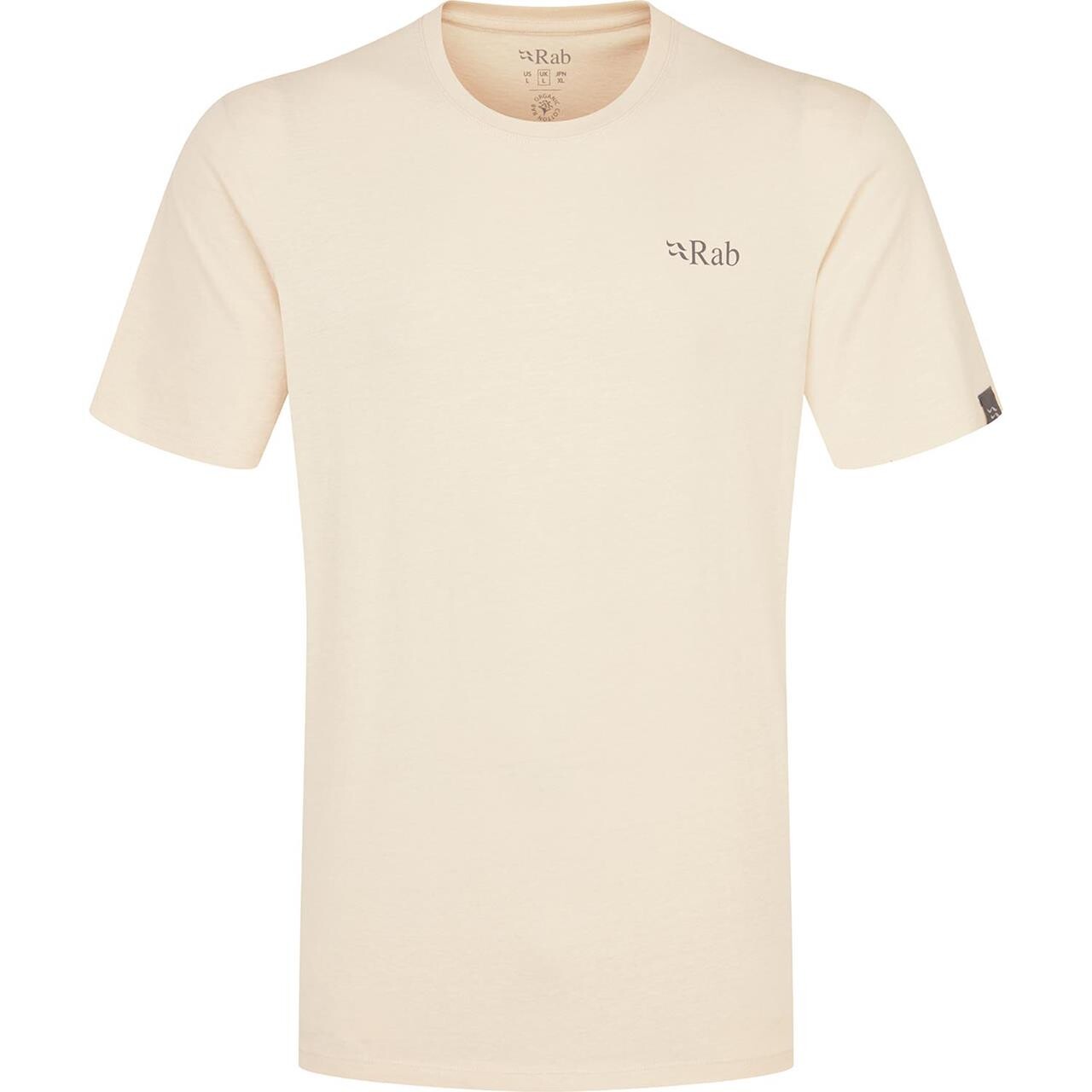 Rab Mens Stance Mountain Peak Tee Hvid Ecru Large Hvid  X-large