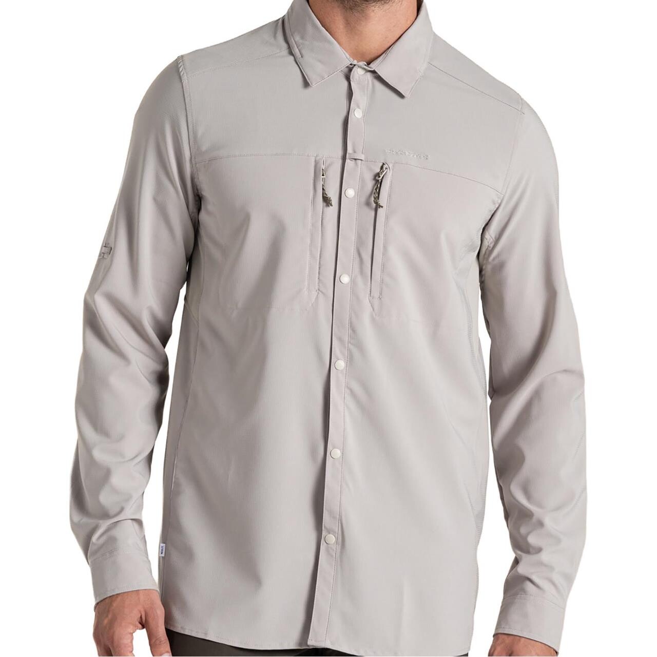Craghoppers Mens Nosilife Pro Long Sleeved Shirt Hvid Parchment Large Hvid  XX-large