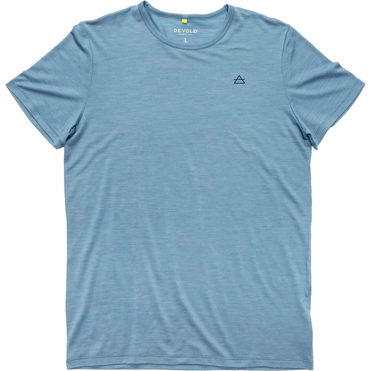 Devold Mens Active Tee Blå Skyblue Large Blå (SKYBLUE)  X-large