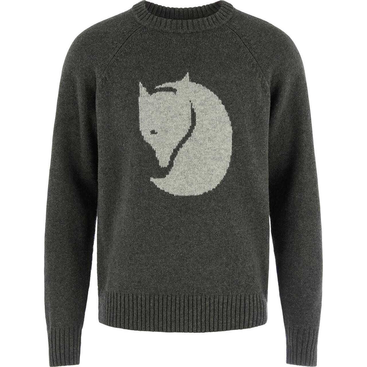 Fjallraven Mens Fjallraven Logo Knit Sweater Grøn Deep Forest 662 Large Grøn  XX-large