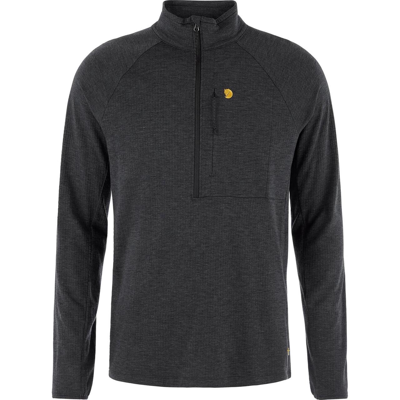 Fjallraven Mens Bergtagen Midlayer Half Zip Sort Black 550 Large Sort  XX-large