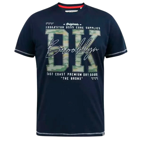 D555 Hardwick Herre Shirt Plus Size Navy 7xl Navy  7XL