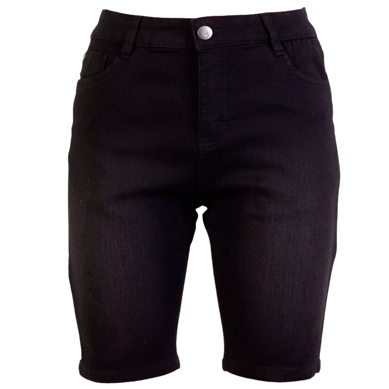 Steenholt Grace Dame Shorts Plus Size Black Denim Sort  54
