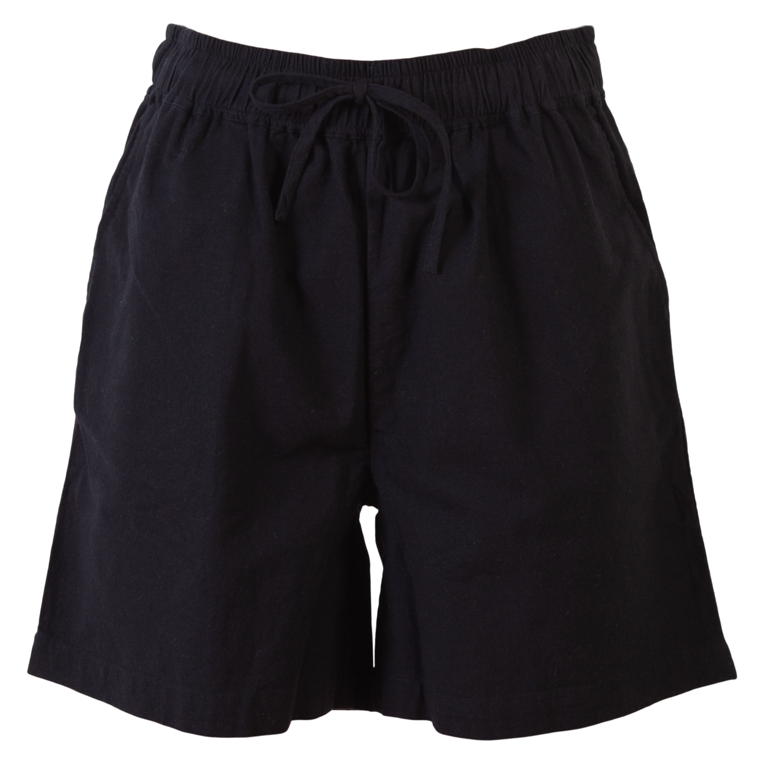 Steenholt Linett Dame Shorts Hørmix Plus Size Black Sort  48