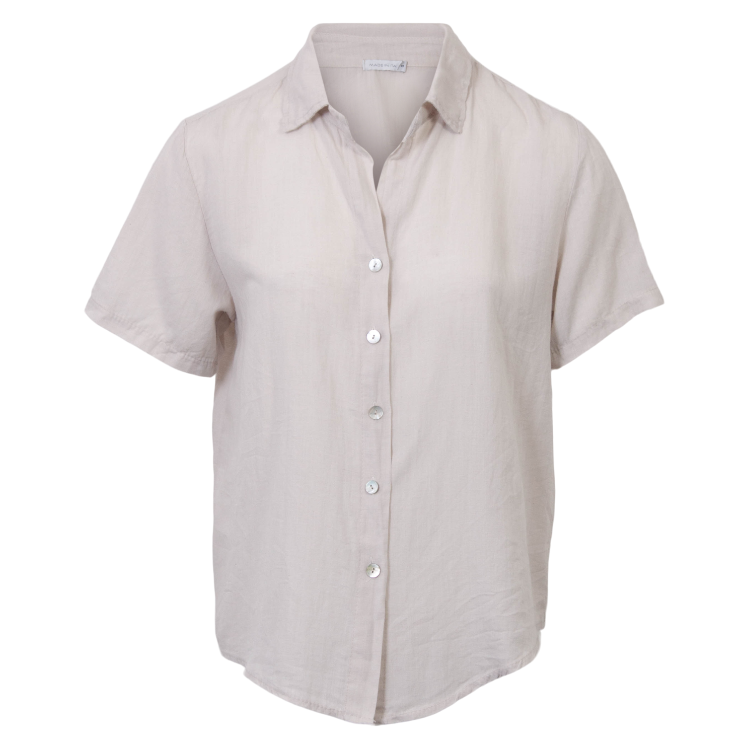 Leonora Dame Kortærmet Skjorte Hørmix Plus Size Woody Woody  46